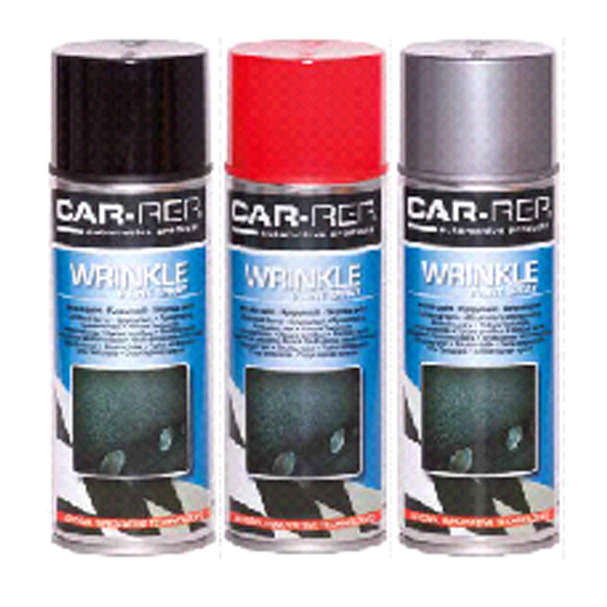 Kit 6 Spray vernice testurizzata120° DA 400 ML nero rosso grigio per plastiche