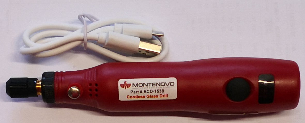 Trapano a batteria ricaricabile per forare il vetro durante riparazione scheggiatura