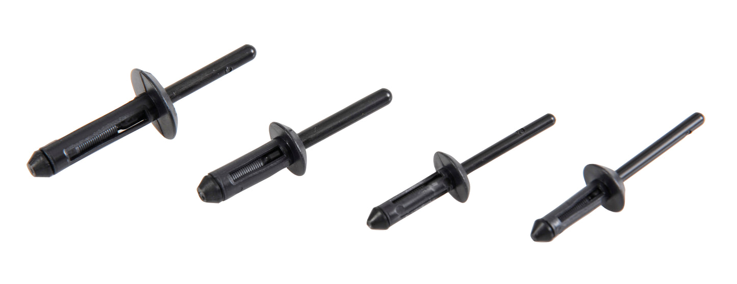 Rivetti in plastica confezione da 100 pezzi. Scegli la misura