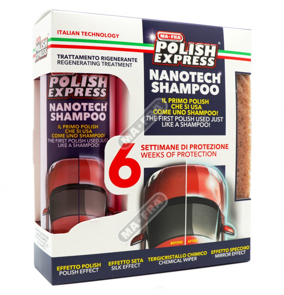 H0420 KIT 1 POLISH 250ML. + SPUGNA PER LUCIDARE CARROZZERIA SI USA COME UNO SHAMPO