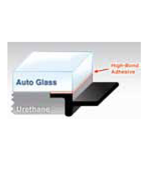 Guarnizione parabrezza universale in gomma da 8 mm. Rotolo da 22,8 mt