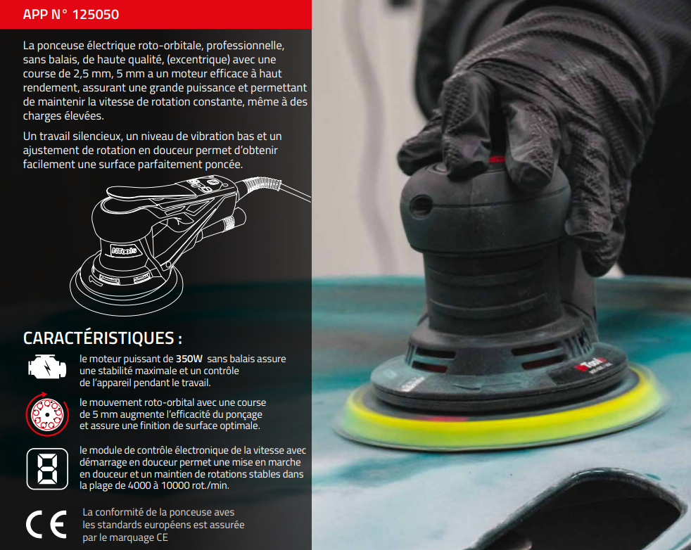 Levigatrice orbitale ROS II brushless elettrica orbita 5.0