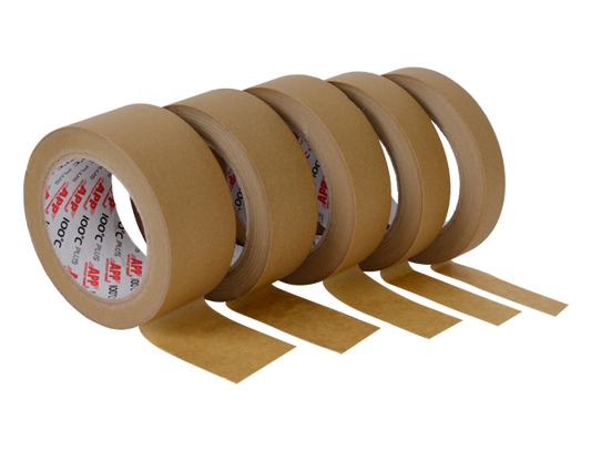 Kit 10 Rotoli Nastro carta adesivo marrone per mascheratura verniciatura auto 25 millimetri