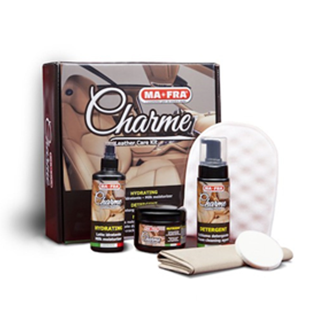 Kit completo per la cura della pelle dei sedili auto divani MA.FRA