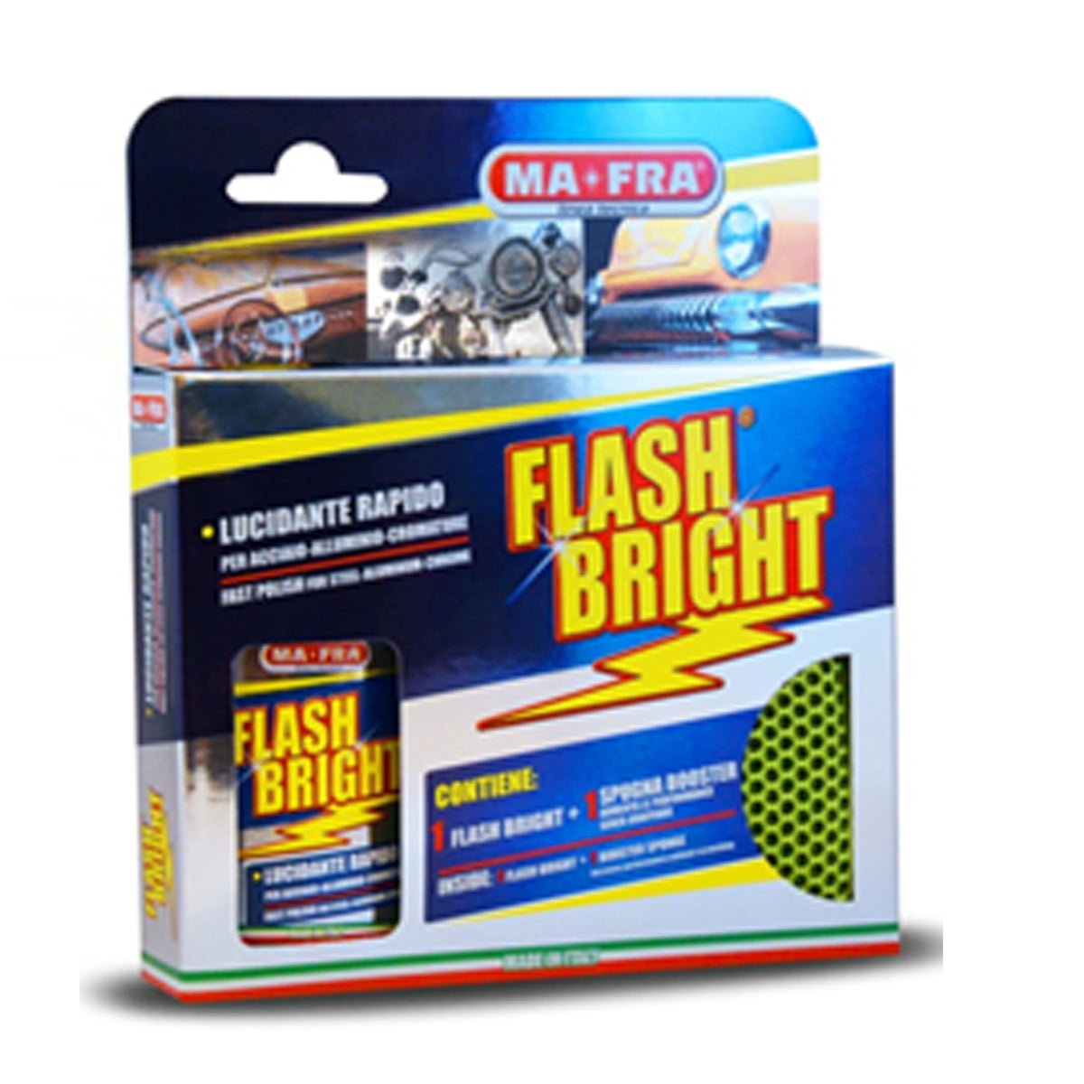 Kit 6 confezioni di Flash Bright della MA.FRA per lucidare cromo acciaio ottone e leghe