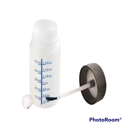 Kit di 50 Bottigliette plastica graduata con pennello 50 ml